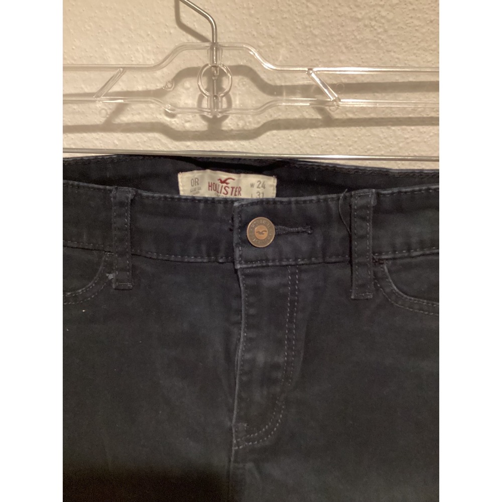 Hollister High Rise Skinny Jeans Black Women's Size 00 Short - Picture 2 of 4
